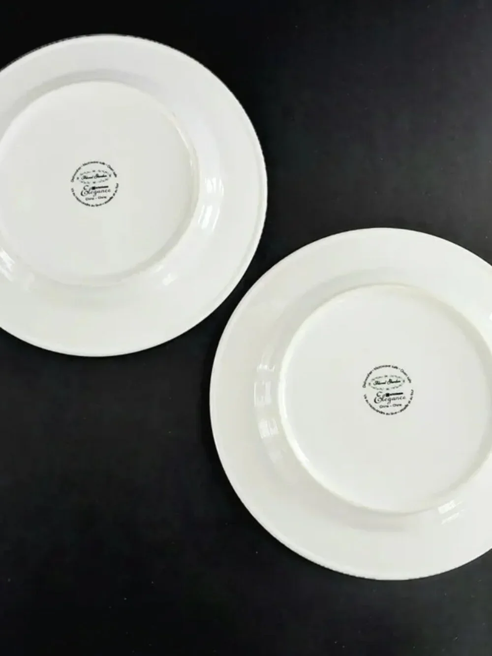 Set of 2 Stokes Elegance Floral Garden Porcelain Salad Plates 7.5" Geranium Iris - Picture 5 of 6